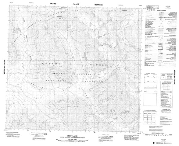 Ipec Lake Topographic Paper Map 094F10 at 1:50,000 scale