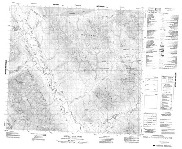 Mount Chief Davie Topographic Paper Map 094F12 at 1:50,000 scale