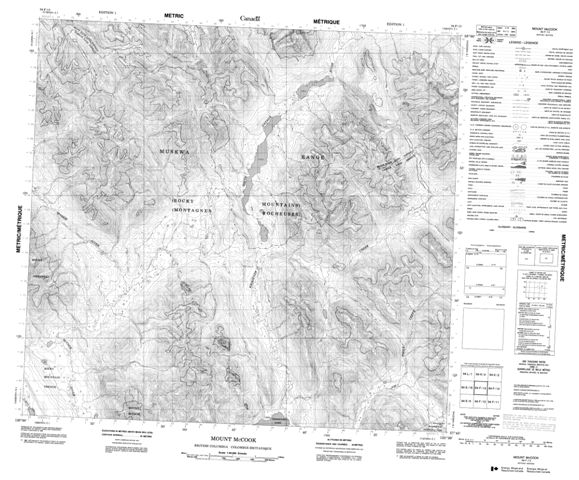 Mount Mccook Topographic Paper Map 094F13 at 1:50,000 scale
