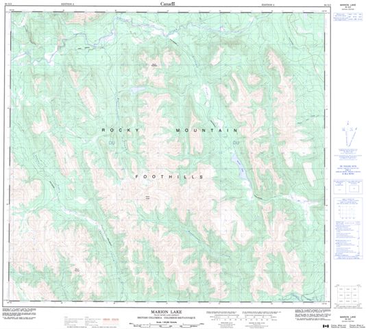 Marion Lake Topographic Paper Map 094G03 at 1:50,000 scale