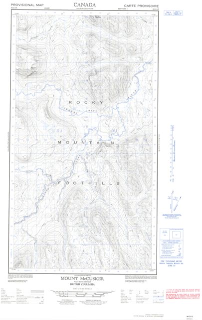 Mount Mccusker Topographic Paper Map 094G04E at 1:50,000 scale
