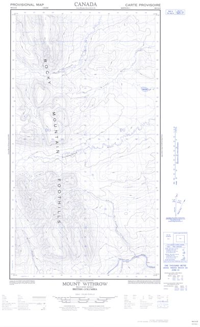 Mount Withrow Topographic Paper Map 094G06E at 1:50,000 scale