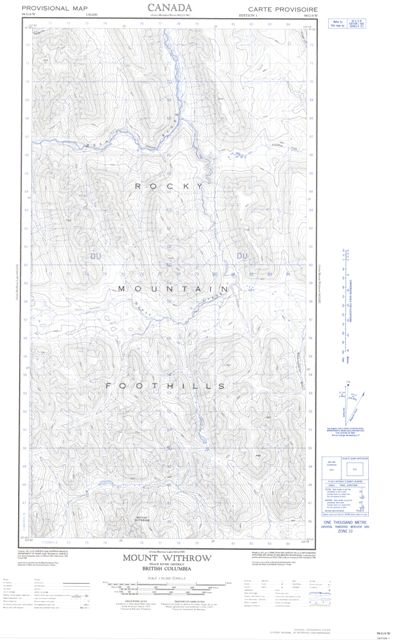 Mount Withrow Topographic Paper Map 094G06W at 1:50,000 scale