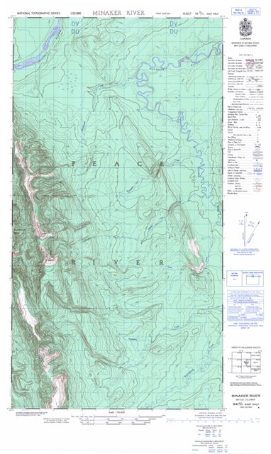 Minaker River Topographic Paper Map 094G11E at 1:50,000 scale