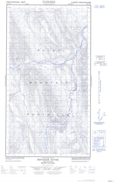 Minaker River Topographic Paper Map 094G11W at 1:50,000 scale