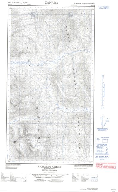 Richards Creek Topographic Paper Map 094G12W at 1:50,000 scale