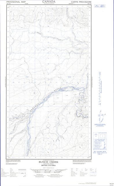 Bunch Creek Topographic Paper Map 094G14E at 1:50,000 scale