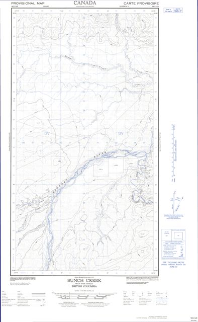 Bunch Creek Topographic Paper Map 094G14E at 1:50,000 scale