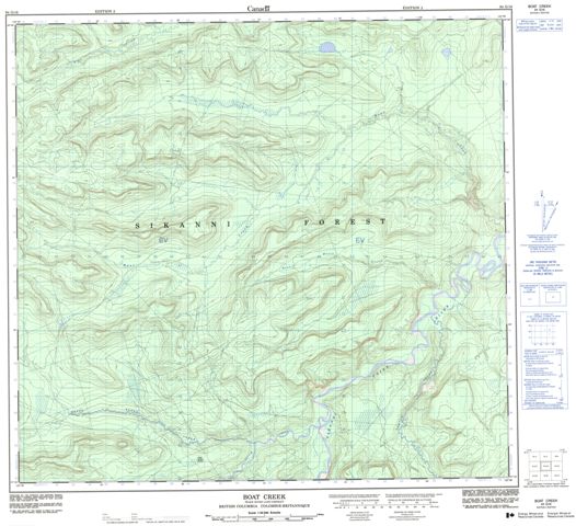 Boat Creek Topographic Paper Map 094G16 at 1:50,000 scale
