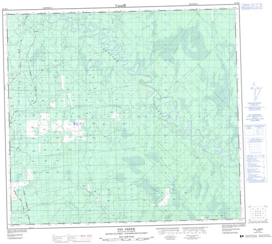 Nig Creek Topographic Paper Map 094H03 at 1:50,000 scale