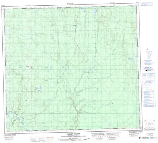 Birley Creek Topographic Paper Map 094H06 at 1:50,000 scale