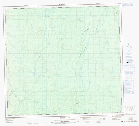 River Lake Topographic Paper Map 094H11 at 1:50,000 scale