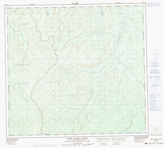 West Conroy Creek Topographic Paper Map 094H12 at 1:50,000 scale