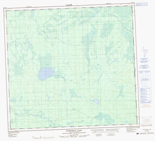 Etthithun Lake Topographic Paper Map 094H16 at 1:50,000 scale