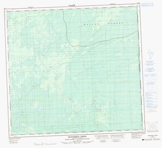 Beaverskin Creek Topographic Paper Map 094I01 at 1:50,000 scale