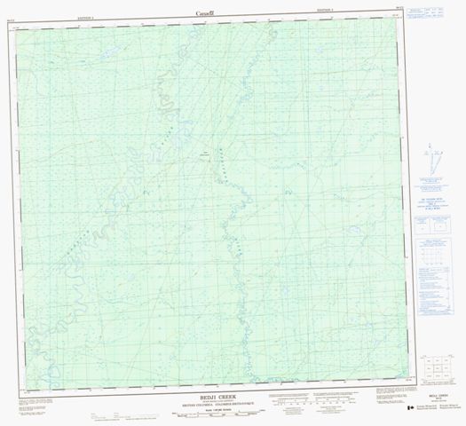 Bedji Creek Topographic Paper Map 094I02 at 1:50,000 scale