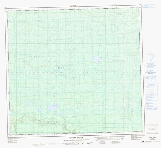 Niteal Creek Topographic Paper Map 094I03 at 1:50,000 scale