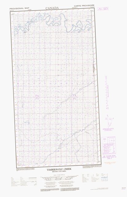 Timberwolf Creek Topographic Paper Map 094I09E at 1:50,000 scale