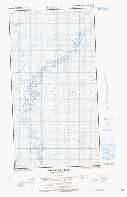 Timberwolf Creek Topographic Paper Map 094I09W at 1:50,000 scale
