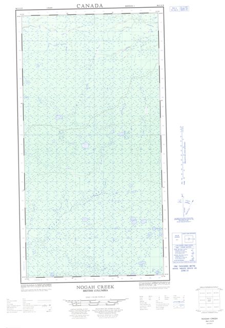 Nogah Creek Topographic Paper Map 094I12E at 1:50,000 scale