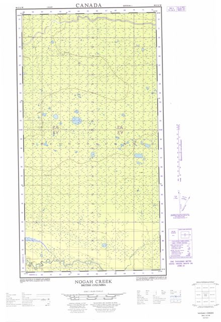 Nogah Creek Topographic Paper Map 094I12W at 1:50,000 scale