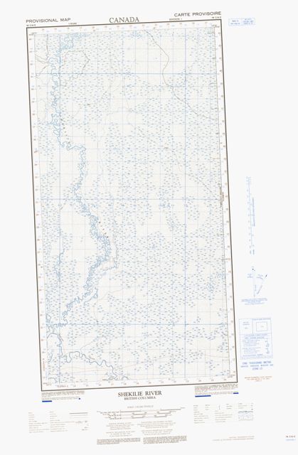 Shekilie River Topographic Paper Map 094I16E at 1:50,000 scale