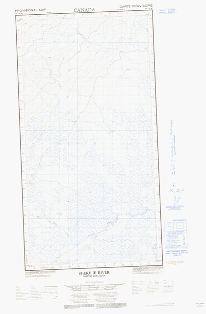 Shekilie River Topographic Paper Map 094I16W at 1:50,000 scale