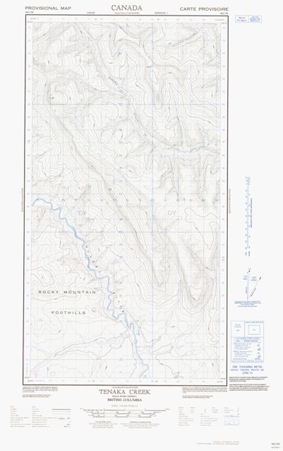 Tenaka Creek Topographic Paper Map 094J03W at 1:50,000 scale