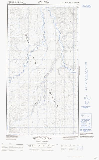 Gathto Creek Topographic Paper Map 094J04E at 1:50,000 scale