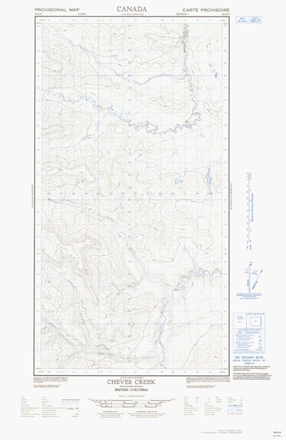 Cheves Creek Topographic Paper Map 094J06E at 1:50,000 scale
