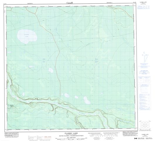 Clarke Lake Topographic Paper Map 094J09 at 1:50,000 scale
