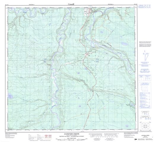Jackfish Creek Topographic Paper Map 094J10 at 1:50,000 scale
