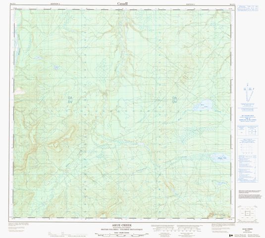 Akue Creek Topographic Paper Map 094J11 at 1:50,000 scale