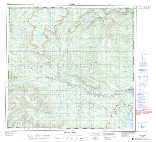 Kledo Creek Topographic Paper Map 094J13 at 1:50,000 scale