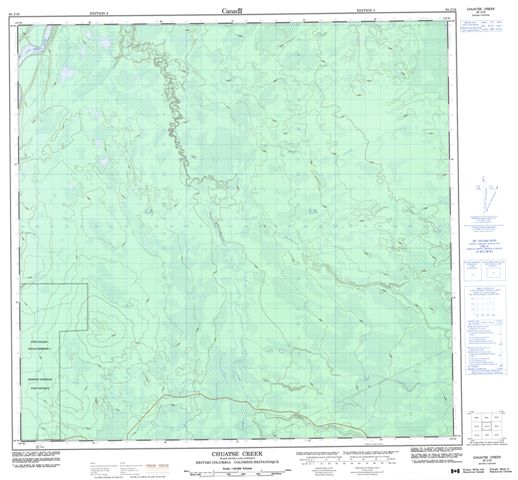 Chuatse Creek Topographic Paper Map 094J16 at 1:50,000 scale