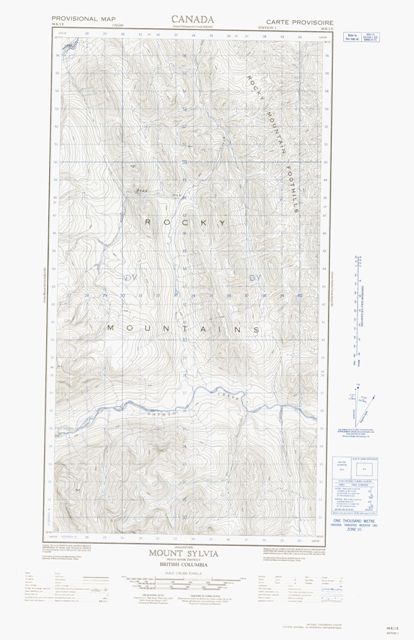 Mount Sylvia Topographic Paper Map 094K01E at 1:50,000 scale