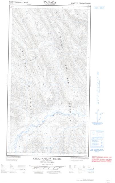 Chlotapecta Creek Topographic Paper Map 094K08E at 1:50,000 scale