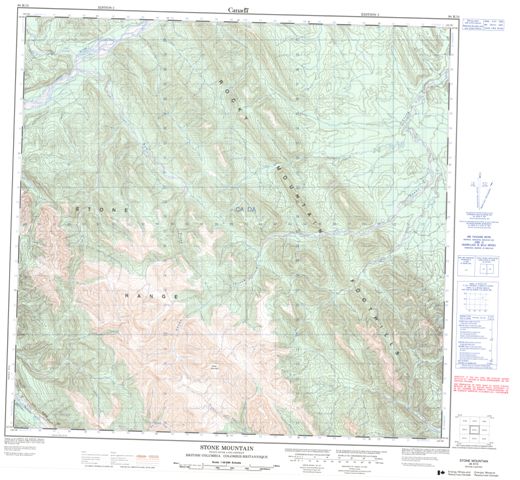 Stone Mountain Topographic Paper Map 094K15 at 1:50,000 scale