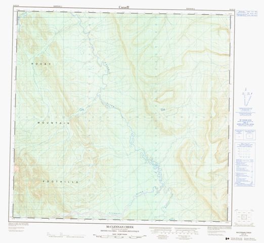 Mcclennan Creek Topographic Paper Map 094K16 at 1:50,000 scale