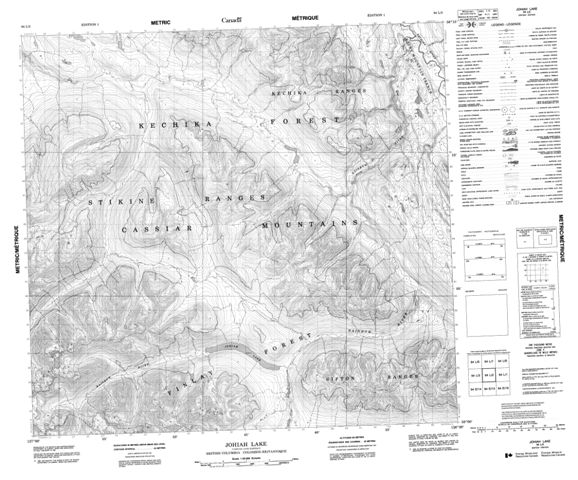 Johiah Lake Topographic Paper Map 094L02 at 1:50,000 scale