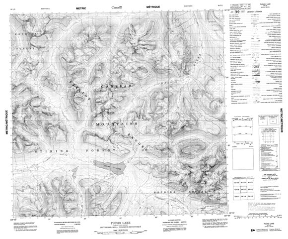 Tucho Lake Topographic Paper Map 094L05 at 1:50,000 scale