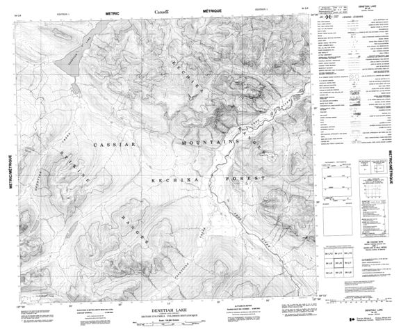 Denetiah Lake Topographic Paper Map 094L06 at 1:50,000 scale