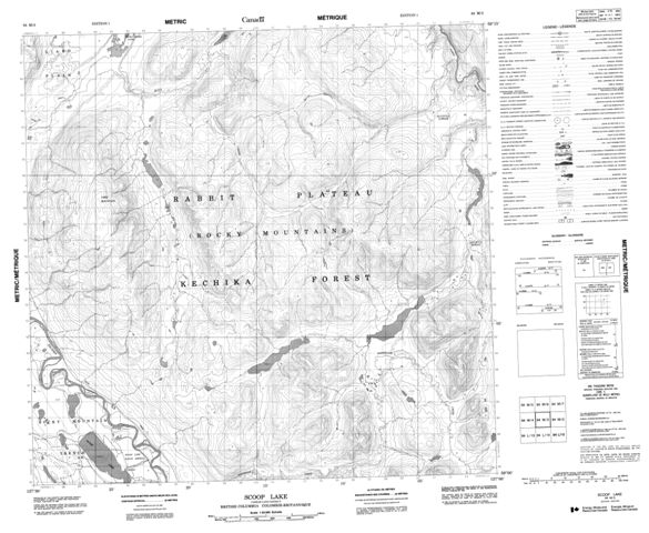 Scoop Lake Topographic Paper Map 094M03 at 1:50,000 scale