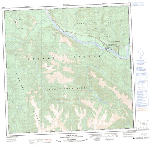 Vents River Topographic Paper Map 094M08 at 1:50,000 scale