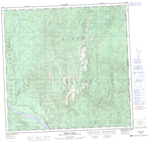 Teeter Creek Topographic Paper Map 094M09 at 1:50,000 scale
