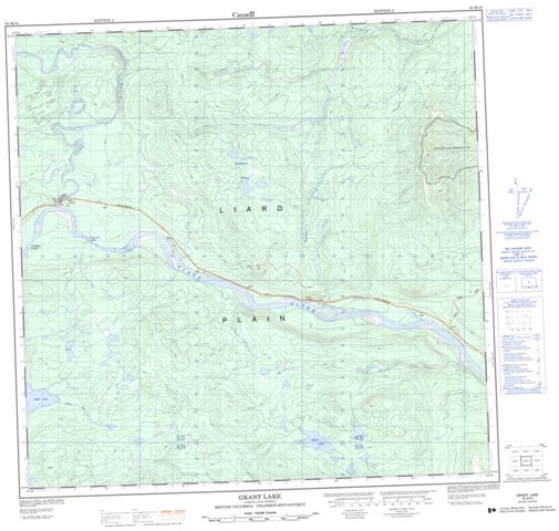 Grant Lake Topographic Paper Map 094M10 at 1:50,000 scale