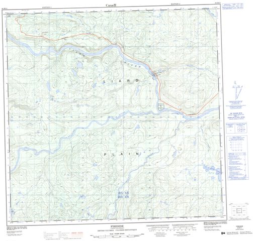Fireside Topographic Paper Map 094M11 at 1:50,000 scale