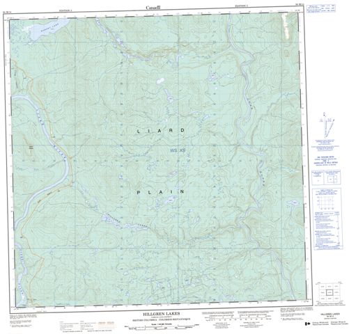 Hillgren Lakes Topographic Paper Map 094M14 at 1:50,000 scale