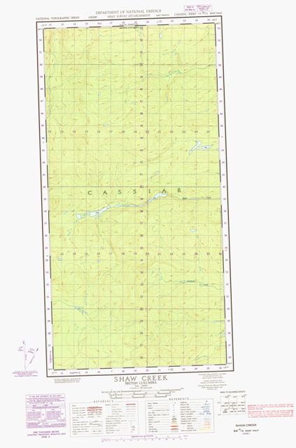 Shaw Creek Topographic Paper Map 094M15W at 1:50,000 scale