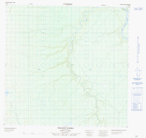 Nelson Forks Topographic Paper Map 094N08 at 1:50,000 scale